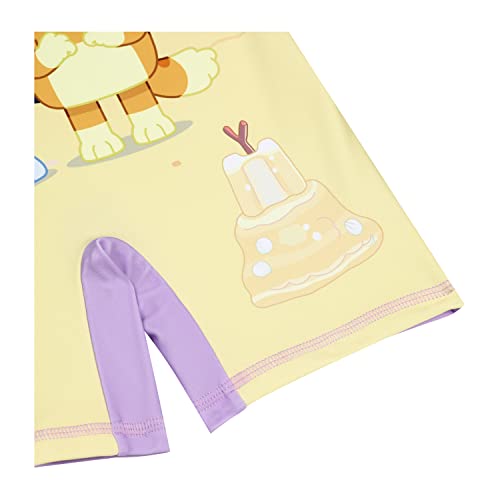 BLUEY Kids Surfsuit Swimsuit, Ages 3 to 8 Years Old (as8, Age, 3_Years, 4_Years, Regular, Lilac)