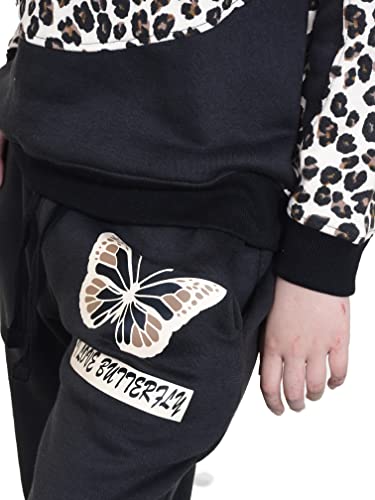 biyya® Girls Tracksuit Set 2 Piece Sweatshirt and Jogging Bottoms Set Tracksuit Set for Kids Activewear Set 5-14 Years (GTS-46-A1, 11-12 Years)