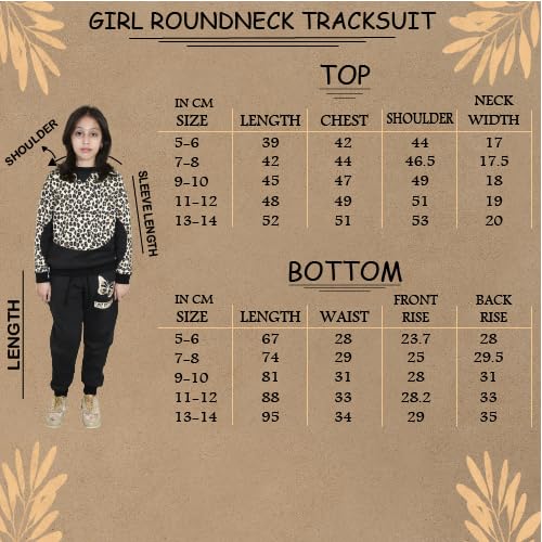 biyya® Girls Tracksuit Set 2 Piece Sweatshirt and Jogging Bottoms Set Tracksuit Set for Kids Activewear Set 5-14 Years (GTS-46-A1, 11-12 Years)