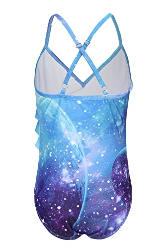 Girls Swimming Costume Kids Swimsuit Girls Bathing Suit One Piece Ruffle Girls Swimming Suit Age 9-10 Years