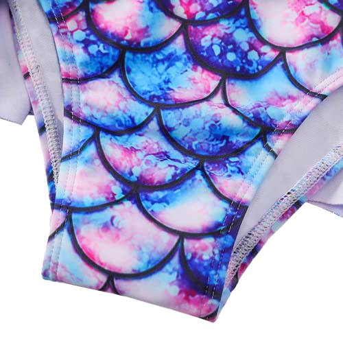 Girls Swimming Costume Girls One Piece Swimwear Off Shoulder Toddler Girl Swimsuits Beach Bathing Suit for Kids 5-12 Years (Mermaid Skirt, 7-8 Years)