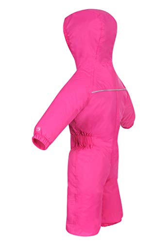 Trespass Kids' Waterproof Drip Drop Outdoor Rain Suit, Pink (Gerbera), 5/6 year