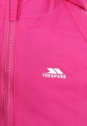Trespass Kids' Waterproof Drip Drop Outdoor Rain Suit, Pink (Gerbera), 5/6 year