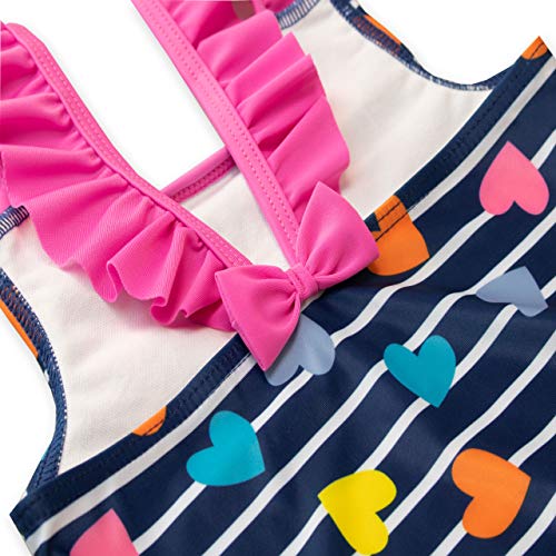 Harry Bear Girls Hearts Swimsuit Blue 5-6 Years