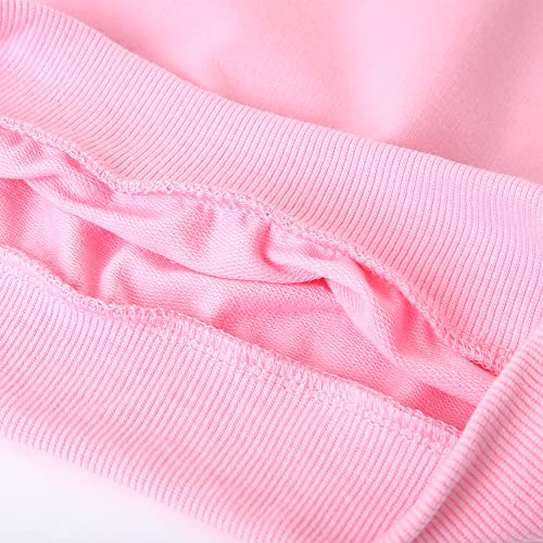 NAISISI Printed sports princess hoodie and pants 2 pieces/set suitable for girls aged 2-13 in pants and sportswear (Pink-130cm)