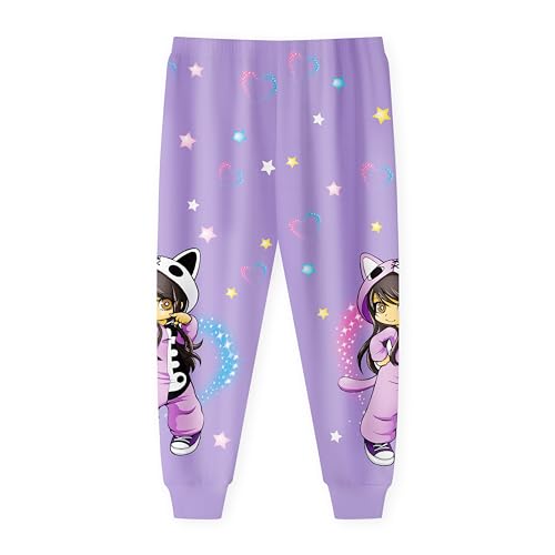 Aepotumn Aphmau Merch Girls Pyjamas Long Pjs 2 Piece Long Sleeve Top Pants Sleepwear Loungewear Suit for Girls