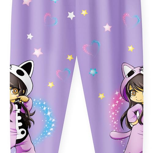Aepotumn Aphmau Merch Girls Pyjamas Long Pjs 2 Piece Long Sleeve Top Pants Sleepwear Loungewear Suit for Girls