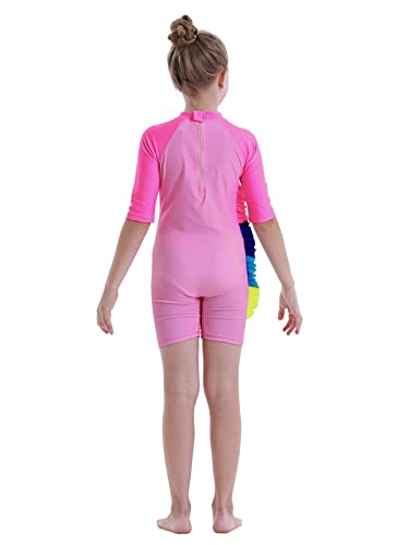 AmzBarley UV Sun Protection Swimwear Kids Girls Unicorn Swimsuit Childs Rash Guard Swimming Costume Bathing Suit Holiday Travel Swim Outfit Age 5-6 Years Size 6/130