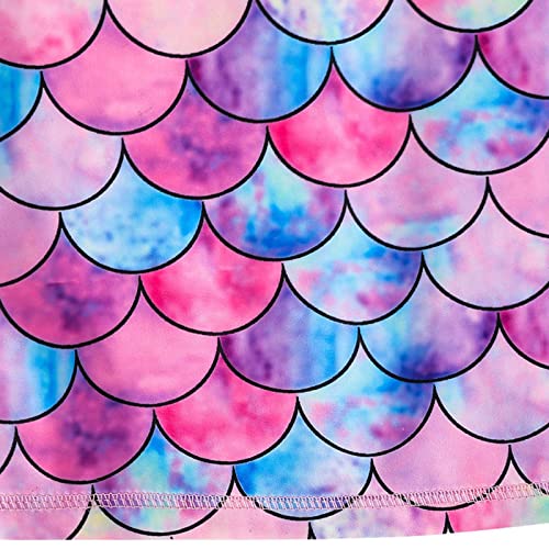 OFIMAN Girls Swimming Costume Girls Swimsuit Kids Two Pieces Short Sleeve Bathing Suit UPF 50+ Protection Swim Set (Mermaid Pink, 4-5 Years)