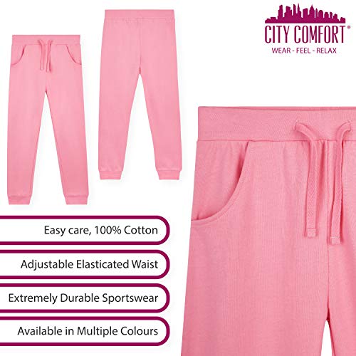 CityComfort Tracksuit For Girls, Hoodies And Joggers For Kids 3-14 Years (Pink, 7-8 Years)