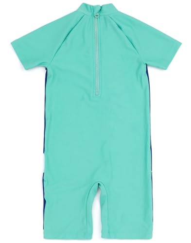 Bluey Boys Surf Suit Swimsuit | Kids Toddlers Bingo Dog Character Sunglasses Blue Green Swimming Costume | Animated Kids TV Show Logo Merchandise, 3-4 Years