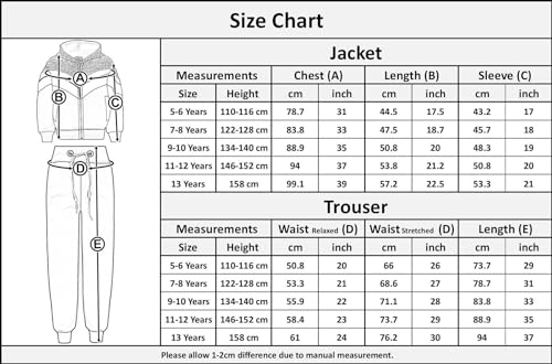 Kids Girls Boys Tracksuit Fleece Hooded Hoodie & Bottom Jogging Suits - T.S 312 Navy 11-12