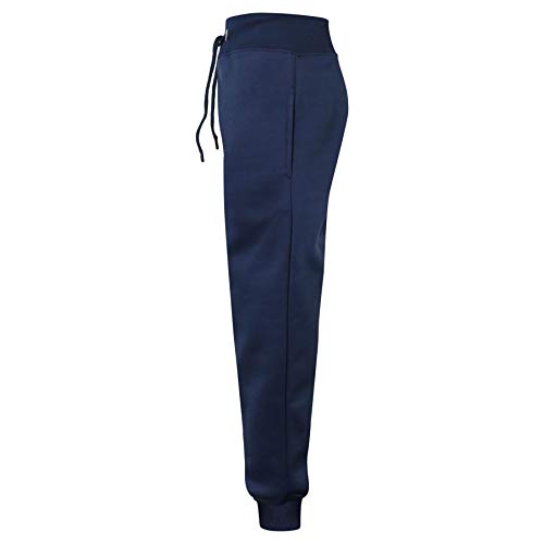 Kids Girls Boys Tracksuit Fleece Hooded Hoodie & Bottom Jogging Suits - T.S 312 Navy 11-12