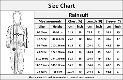 A2Z Girls Boys Raincoat Kids Puddle Suits All in One Waterproof Hooded Overall Rainsuit Unisex Muddy Suit Rainwear Romper 2-13 Years