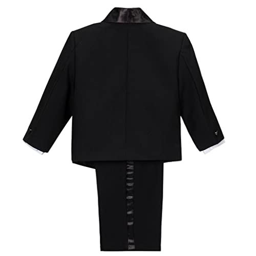 Lito Angels Little Boys Black Tuxedo Suits & Blazers Formal Dress Wear Wedding Outfit 5 Piece Set Age 2-3 Years