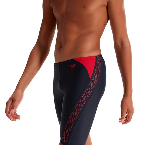 Speedo Boy's Hyper Boom Splice II Jammer, True Navy/Fed Red, 5-6 Years