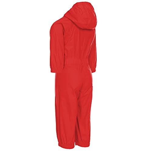 Trespass Padded Waterproof Snow Suit – DripDrop Unisex Children’s Model – Winter - Red - 5/6 Years