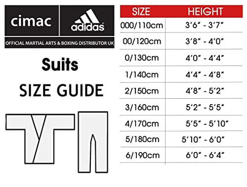 adidas Other Karate 7oz Karate Gi Adult Kids White Student Uniform Men Women Boys Girls AdiStart 6 5oz Suit, White, 140 UK