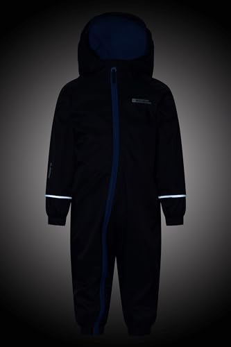 Mountain Warehouse Spright Junior Waterproof Rain Suit - Waterproof & Extra Warm with Taped Seams & Fleece Lining, for Boys & Girls - for Spring Summer, Wet Weather & Outdoors Navy 18-24 Months