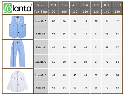 4PCS Page Boys Wedding Waistcoat, Check Vest Shirt Pants Set(Grey,10-11 Years,tag 150