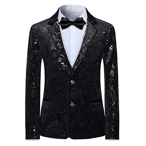 Sliktaa Boys Suits Wedding Prom Page Boy Suit Slim Fit 3-15 Years 2 Pieces Tuxedo Jacket Trousers 6 Colors , 12/150, Black
