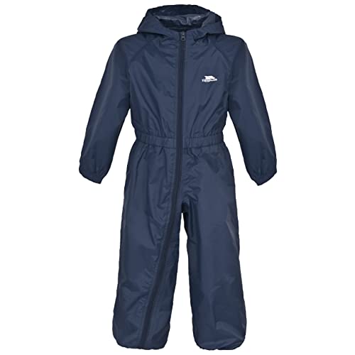 Trespass Unisex Kids Button Rain Suit, Navy, 7-8 Years UK