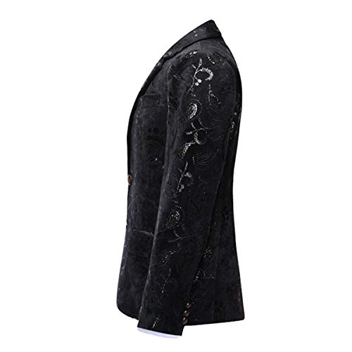 Sliktaa Boys Suits Wedding Prom Page Boy Suit Slim Fit 3-15 Years 2 Pieces Tuxedo Jacket Trousers 6 Colors , 12/150, Black