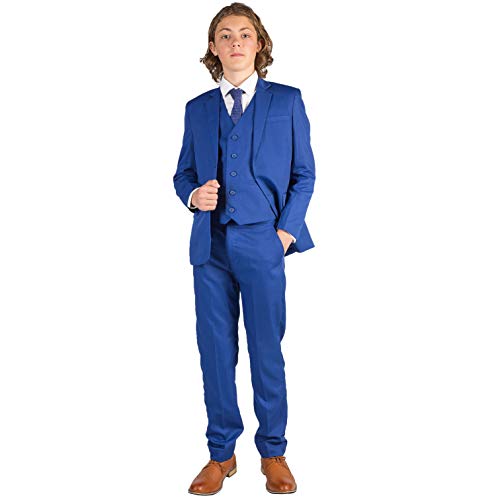 Romario Boys Electric Blue Suit, Boys Wedding Suit, Page Boy Suit, Prom Suit, 3-6m to 14 Years (13-14 Years)