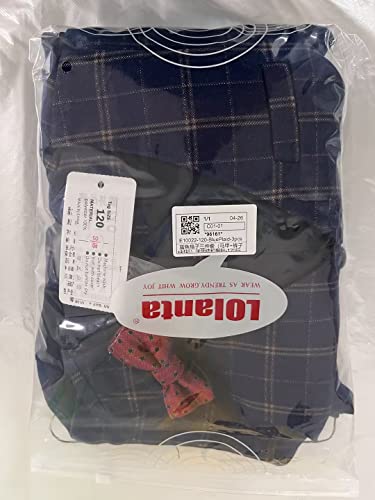 LOLANTA Boys Checked Waistcoat Set,Kids Wedding Formal Outfits,Pageboy Partywear (5-6 Years,Blue,Tag 120)