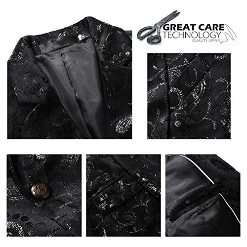 Sliktaa Boys Suits Wedding Prom Page Boy Suit Slim Fit 3-15 Years 2 Pieces Tuxedo Jacket Trousers 6 Colors , 12/150, Black