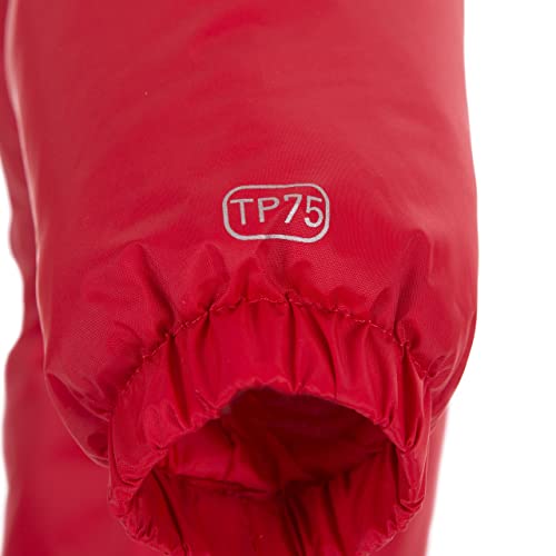 Trespass Kids' Waterproof Drip Drop Outdoor Rain Suit, Red (Signal red), 3/4 year