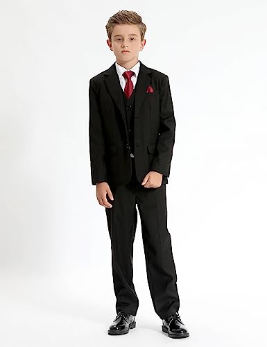 mintgreen Boys' Suits & Blazers, Wedding Outfit Party Formal Pageboy Prom Jacket & Trousers, Black, 11-12 Years, Tag 12