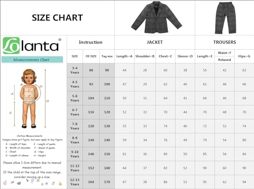 LOLANTA Kids Grey Check Suit, 2-Piece Boys Wedding Party Outfits Jacket and Trousers, Prom Occasionwear, Dark Grey, 130