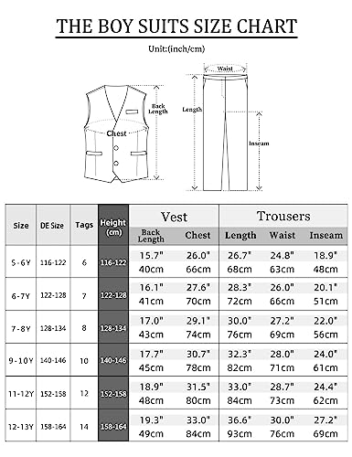mintgreen Boys' Suits & Blazers, Wedding Outfit Party Formal Pageboy Prom Waistcoat & Trousers, Navy Blue, 9-10 Years, Tag 10