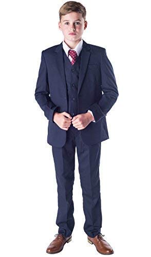 Romario Boys Navy Suit, Boys Wedding Suit, Page Boy Suit, Prom Suit, 3-6m to 14 Years (12-13 Years)