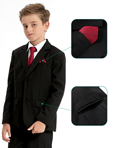 mintgreen Boys' Suits & Blazers, Wedding Outfit Party Formal Pageboy Prom Jacket & Trousers, Black, 11-12 Years, Tag 12