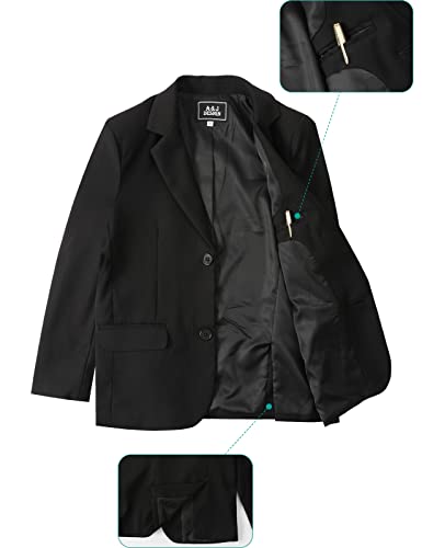 mintgreen Boys' Suits & Blazers, Wedding Outfit Party Formal Pageboy Prom Jacket & Trousers, Black, 11-12 Years, Tag 12