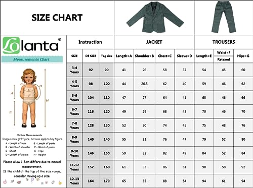LOLANTA Kids Tweed Check Suit, 2-Piece Boys Wedding Party Outfits Jacket and Trousers, Prom Occasionwear, Green, 130