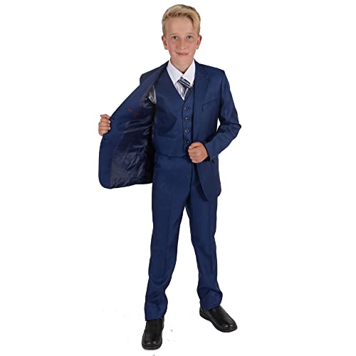 Cinda 5 Piece Suits Wedding Page Boy Party Prom Blue 11-12 Years