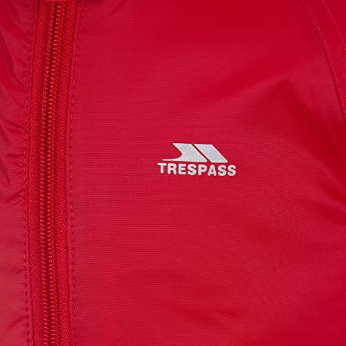 Trespass Kids' Waterproof Drip Drop Outdoor Rain Suit, Red (Signal red), 3/4 year