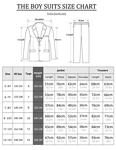 mintgreen Boys' Suits & Blazers, Wedding Outfit Party Formal Pageboy Prom Jacket & Trousers, Black, 11-12 Years, Tag 12