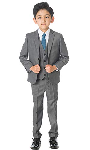 Milano Mayfair, Boys Grey Suit, Boys Wedding Page Boy Party Prom Suit, 12-18m to 14 Years (14 Years)
