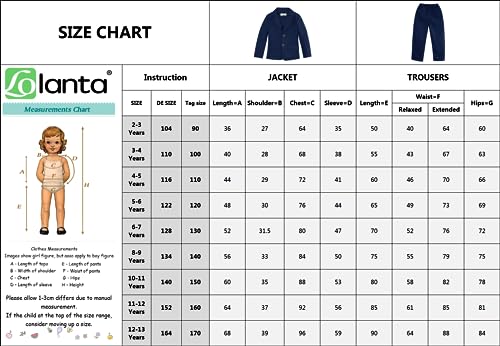 LOLANTA 2 Piece Boys Suits Set, Kids Blazer & Trousers, Leisurewear or Wedding Party Pageboy Outfit, Black, 140