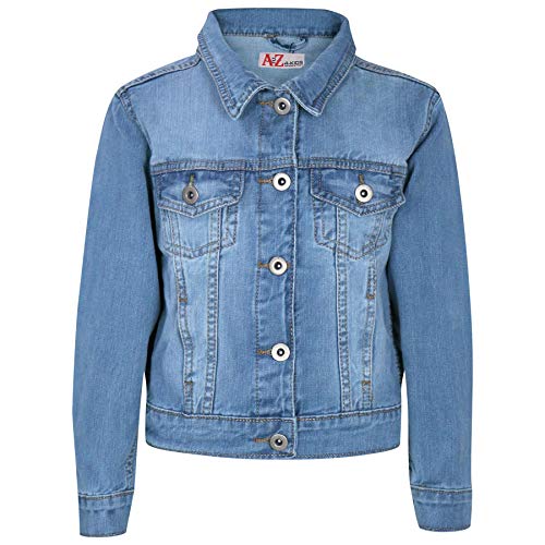 A2Z 4 Kids Kids Girls Designer's Trendy Fashion Jeans Jacket Coats - Girls Denim Jacket J12 Light Blue 13