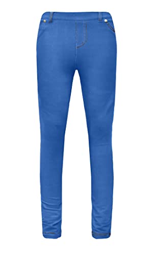 GW CLASSY OUTFIT Girls Jeggings Skinny Fit Jeans Jeggings Trousers Kids Legging Denim Looks Pants UK Size (11-12 Years, Denim Blue)