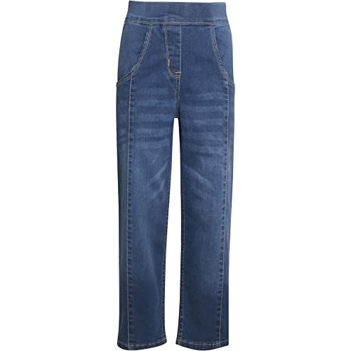 A2Z 4 Kids Girls Straight Fit Stretch Bootcut Jean Baggy Wide Leg - Jeans JN40 Mid Blue._11-12