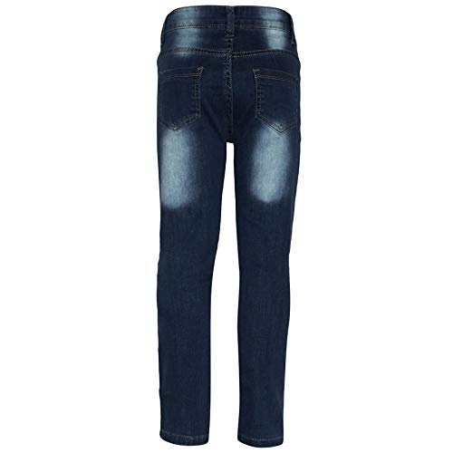 A2Z 4 Kids Girls Rose Embroidery Denim Pants - Girls Jeans JN26 Dark Blue 11-12