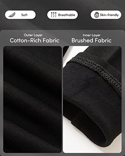 Adorel Girls Leggings Cotton Full Length Plain Pack of 2 Black 6-7 Years (Manufacturer Size: 130)