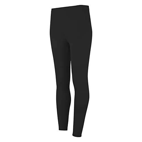 Alanna Jones Pack of 2 Cotton Rich Girls Black Leggings Ideal for School Casual Party Regular Wear Ages 7-13 Years (11-12 Years)