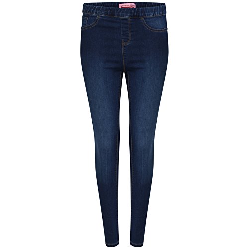 Girls Stretchy Jeans Denim Stylish Jegging Pant Trouser Legging UK Size 5 6 7 8 9 10 11 12 & 13 Years (Indigo Blue, 9/10)